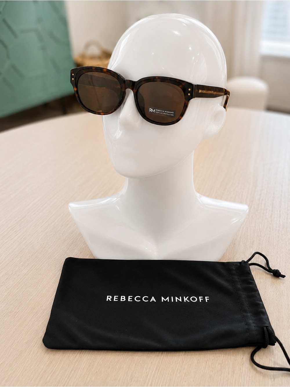 Rebecca Minkoff Tortoise Shell Sunglasses with Brown Lenses
